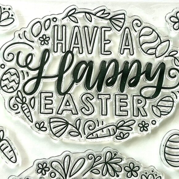 Lawn Fawn Giant Easter Messages Photopolymer Stamp Spring Egg Sunshine Sentiment - Picture 2 of 5